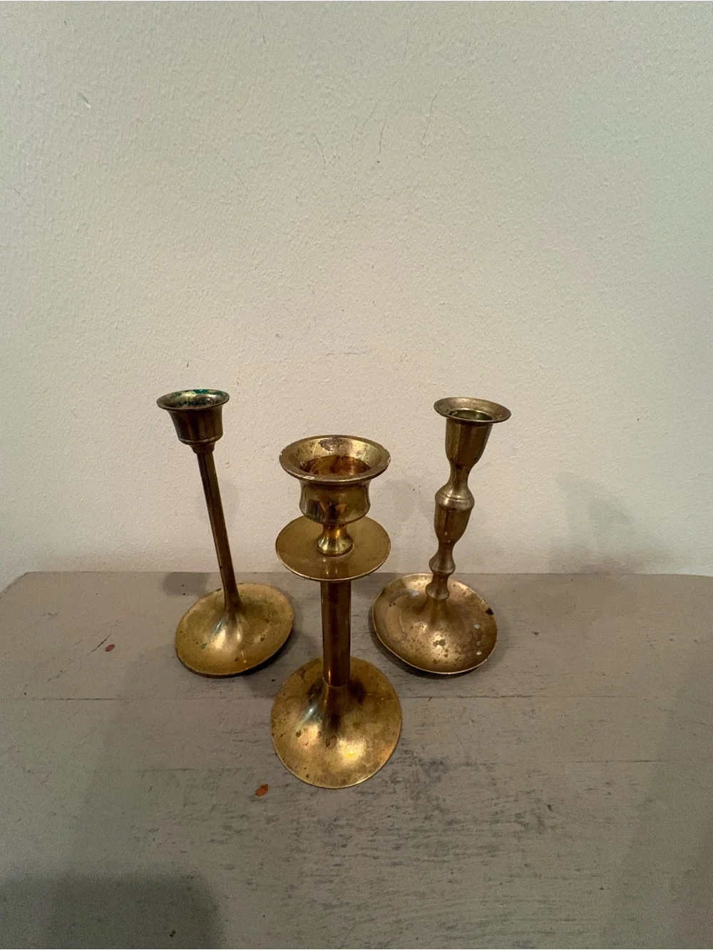 Brass Candlestick Set - Classic Gold Finish